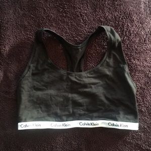 Calvin Klein black sports bra